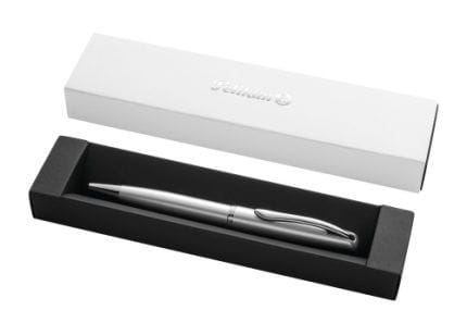 Ballpoint pen K36 Jazz Noble Elegance Silver in G24 Giftbox open Etui G24 dyn offen geschlossen CMYK silber KGS PIM MAM web