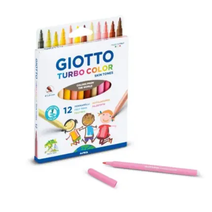 Μαρκαδόροι Giotto Turbo Color Skin Tones 12τμχ