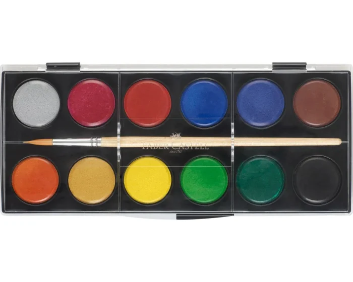 Faber-Castell Νερομπογιές - 12 Χρώματα Μεγάλο - Image 2