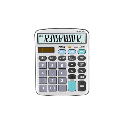 DELI ΑΡΙΘ/ΝΗ 12Ψ ΜΠΑΤ./ΗΛ. 120 ΒΗΜ. ΜΕΤ. 15.3x12x2.98cm CORE EM19810 ΑΣΗΜΙ