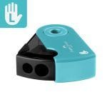 Ξύστρα Βαρελάκι Faber Castell Sleeve Δίπλη Γαλάζια για αριστερόχειρες - Image 2