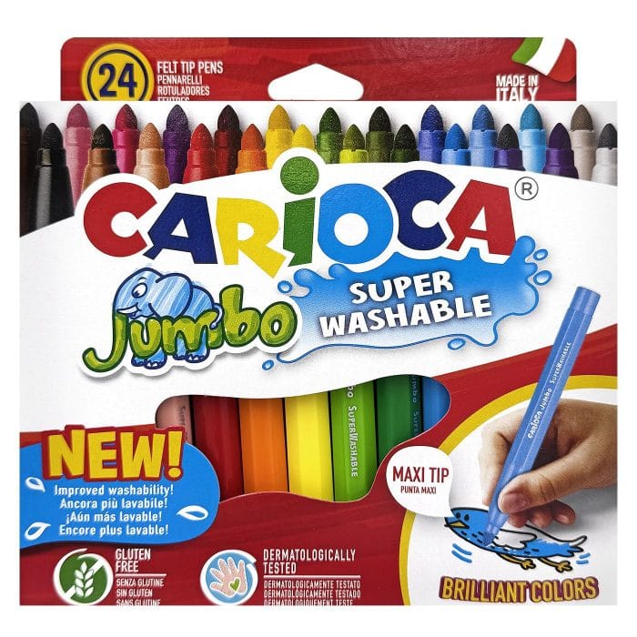 Μαρκαδόροι Carioca Jumbo 6mm σετ 24 Χρώματα Carioca 40570 - Image 1