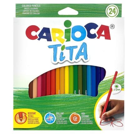 Ξυλομπογιά Οικολογική Carioca Τιτα σετ 24 Χρώματα Carioca 42794