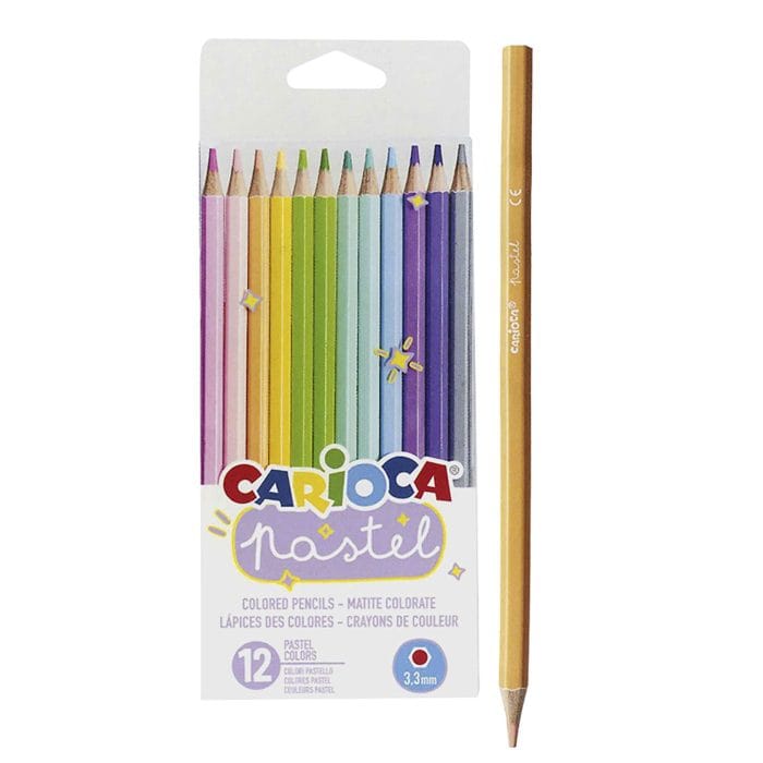 Ξυλομπογιές Carioca Pastel 12 Χρωμάτων Carioca 43034 - Image 1