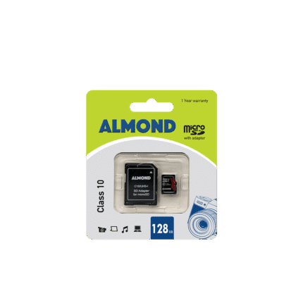 ALMOND ΚΑΡΤΑ ΜΝΗΜΗΣ ΜΕ ΑΝΤΑΠΤ. MICROSDHC CLASS10 128GB
