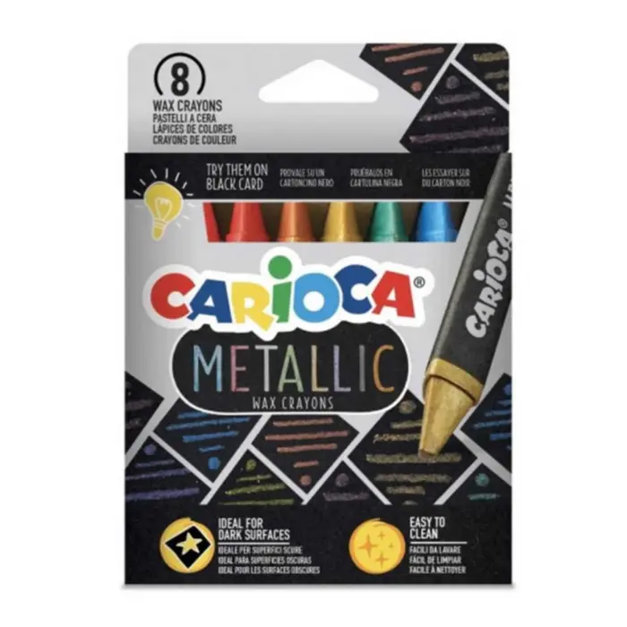 Κηρομπογιές Κραγιόν Metallic 8τεμ Carioca - Image 1