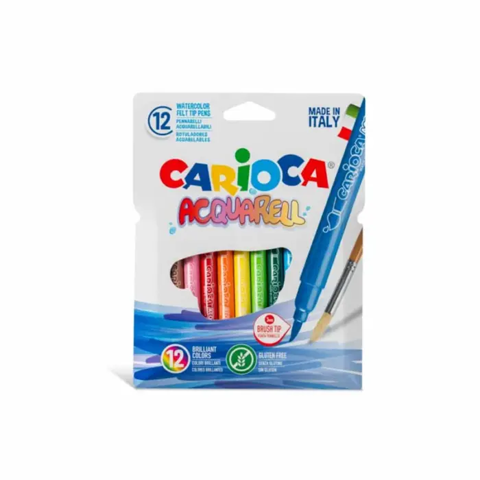 Μαρκαδόροι Ακουαρέλας CARIOCA 12 Xρώματα 42747 - Image 1
