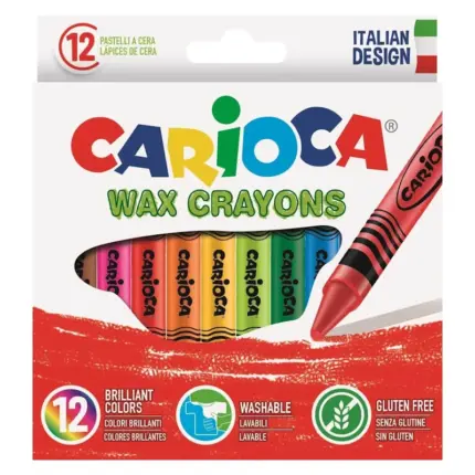 CARIOCA Κηρομπογιές 12 Τεμ Wax Crayons 42365