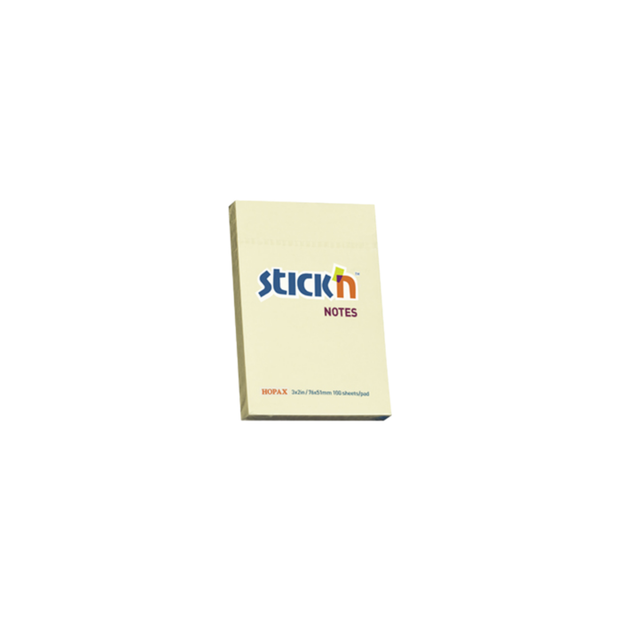 STICK'N ΧΑΡΤΙΑ ΣΗΜ. ΑΥΤΟΚ. 100Φ 51x76mm 21006 ΚΙΤΡΙΝΟ 12Τ - Image 1